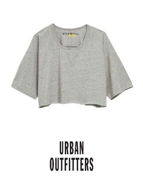 Urban Outfitters’ KO+O Cropped Scrimmage Tee - Grey